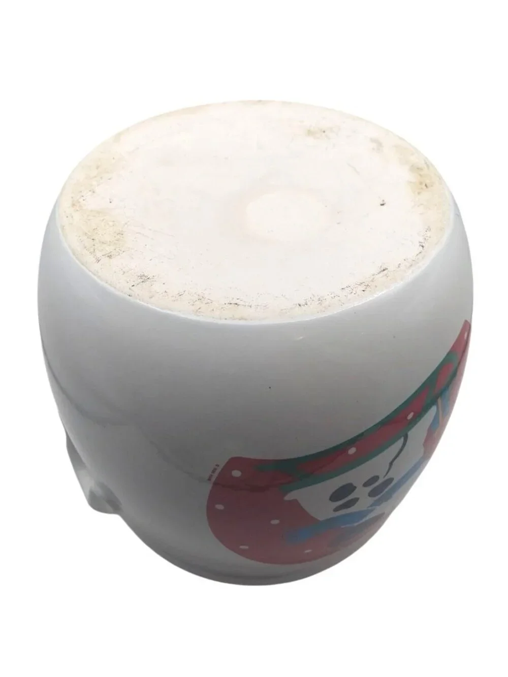 Sledding Dog Ceramic Cookie Jar Biscuit Container Christmas Winter Holiday